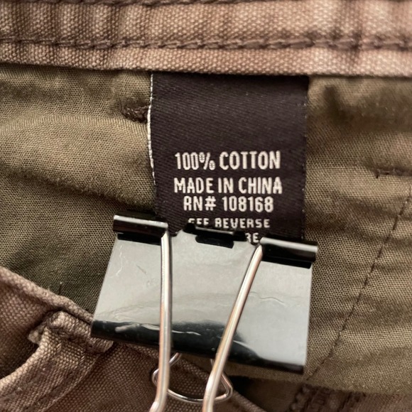 RSQ Cargo Pants Loose Fit Men's 28x30 Olive Green Canvas Work Utility Streetwear - Picture 10 of 11